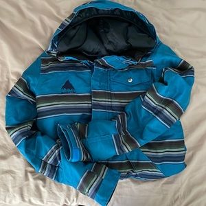 Burton Kids Youth L (US 14/16) Insulated Winter Snow Ski Jacket Blue Pattern